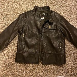 Boys’ Faux Leather Jacket- Size 3T